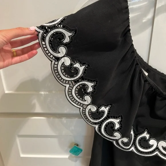 Ramy Brook Darla Lace-Trim One-Shoulder Dress - Picture 4 of 7